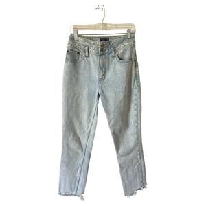 Abercrombie High Rise Mom Denim Jeans Light Wash Blue Size 26/2 Regular